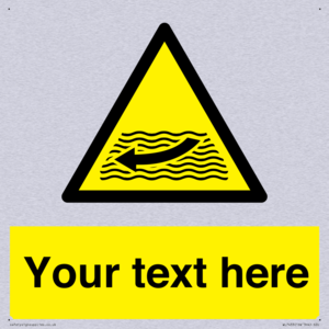 Custom Warning strong river flows